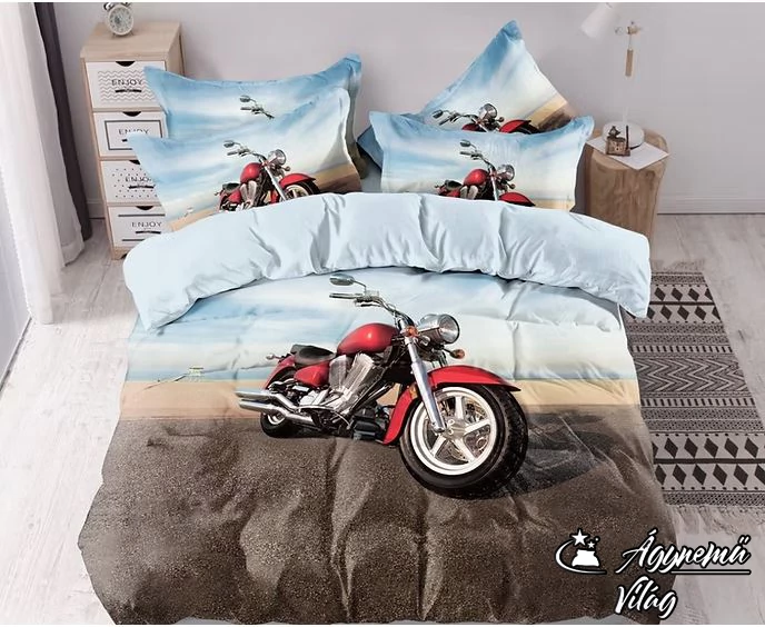 3 Részes Ágyneműhuzat Garnitúra, Motor minta