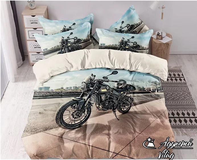 3 Részes Ágyneműhuzat Garnitúra, Motor minta